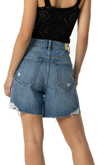 Tiffosi Lana Distressed Denim Shorts Medium Blue