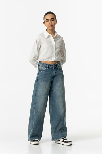 Tiffosi Kaya Wide Leg Jeans Blue