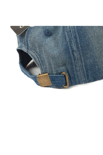 Strapback Jockey Hat Blue Denim