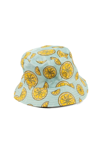 Bucket καπέλο διπλής όψεως Lemon Print Light Blue