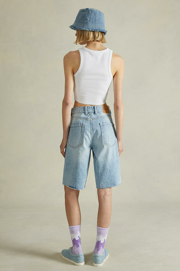 Alcott Distressed Denim Bermuda