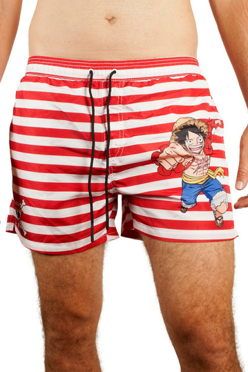 Alcott striped swim shorts One Piece Luffy