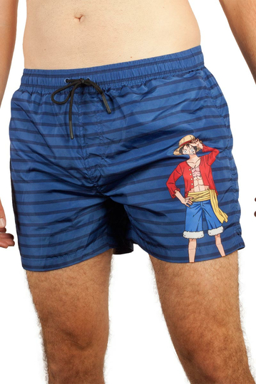 Alcott blue striped swim shorts One Piece