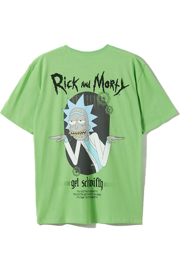 Alcott T-shirt Rick and Morty Light Green