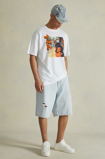 Alcott Oversized T-shirt Naruto White