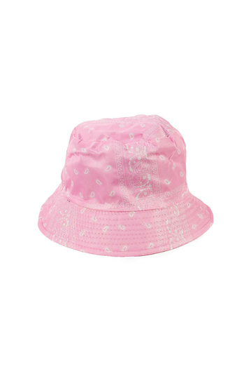 Reversible Bucket Hat Paisley Print Pink
