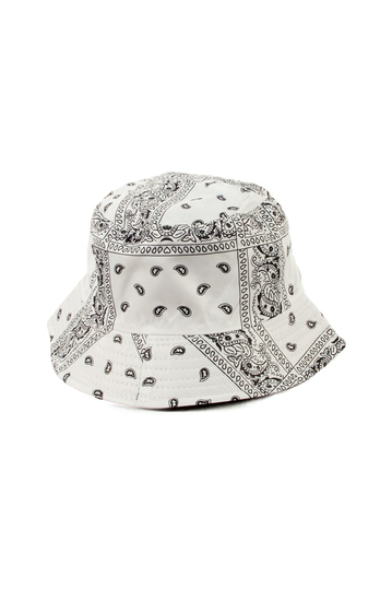 Bucket καπέλο διπλής όψεως Paisley Print White