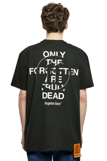 Forgotten Faces Faded Oversized T-Shirt Black