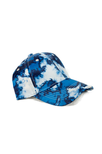 Strapback Jockey Hat Colourful Abstract - Blue