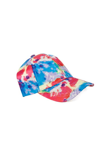 Strapback Jockey Hat Colourful Abstract - Fuchsia