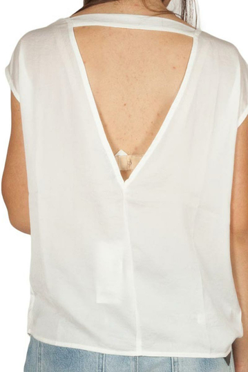 Rut & Circle Lucy V-back top white