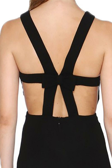 Pepaloves crossed back mini dress black