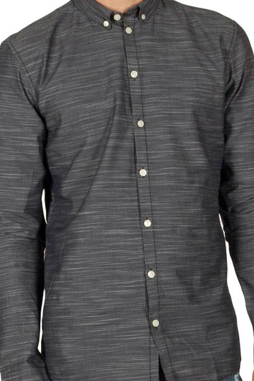 Minimum Crescent πουκάμισο σκούρο γκρι μελανζέ