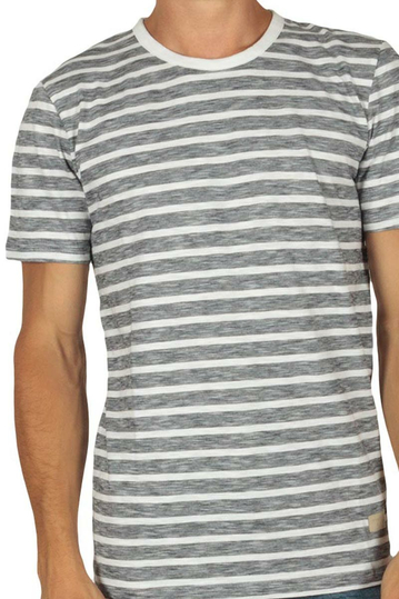 Minimum Johnston ανδρικό ριγέ t-shirt λευκό-μπλε