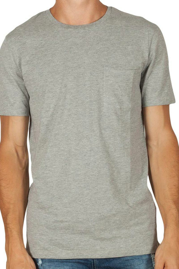 Minimum Nowa ανδρικό t-shirt γκρι μελανζέ με τσέπη