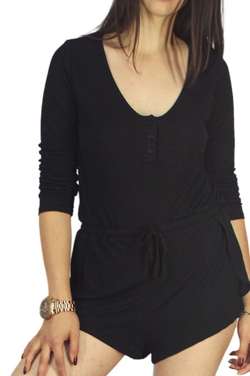 Afends ολόσωμο σορτσάκι Cub μαύρο