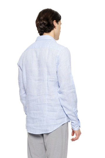 Smart Fashion λινό πουκάμισο sky blue