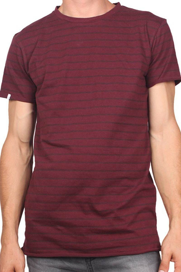 Anerkjendt Aconik ανδρικό ριγέ t-shirt μπορντό