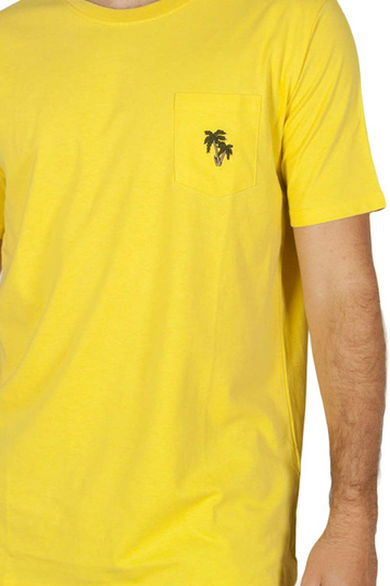 Anerkjendt Deric ανδρικό t-shirt κίτρινο με τσεπάκι