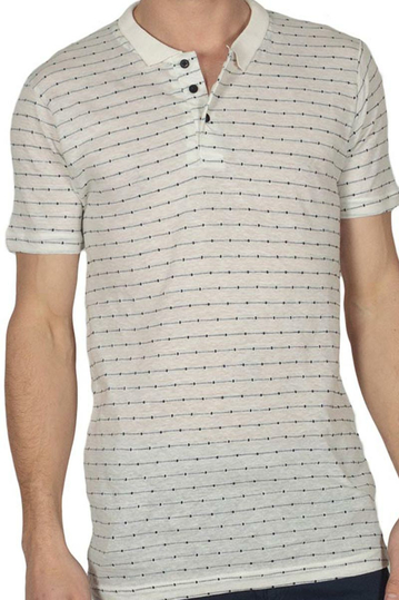 Anerkjendt Magnus polo T-shirt εκρού-μπλε