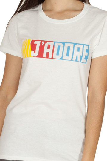 Daisy Street women's t-shirt J'adore white