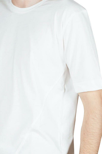 Emanuel Navaro t-shirt ημίλευκο με διαγώνιο γαζί