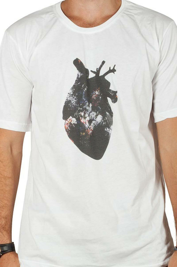 Emanuel Navaro t-shirt λευκό με καρδιά