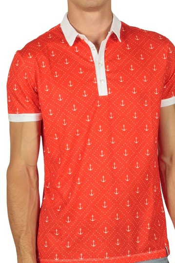 French Kick ανδρικό πόλο Anchors κόκκινο