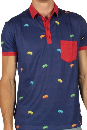 French Kick ανδρικό πόλο Miam navy