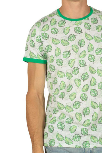 French Kick Airwick ανδρικό t-shirt λευκό-πράσινο