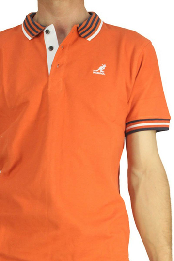 Kangol polo μπλουζάκι Bayne πορτοκαλί