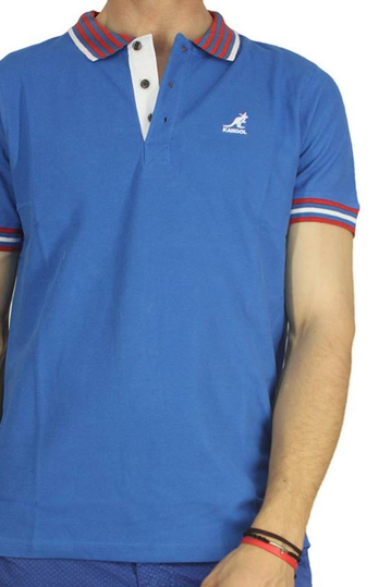 Kangol polo μπλουζάκι Bayne cobalt blue