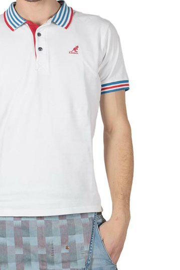 Kangol polo μπλουζάκι Bayne λευκό