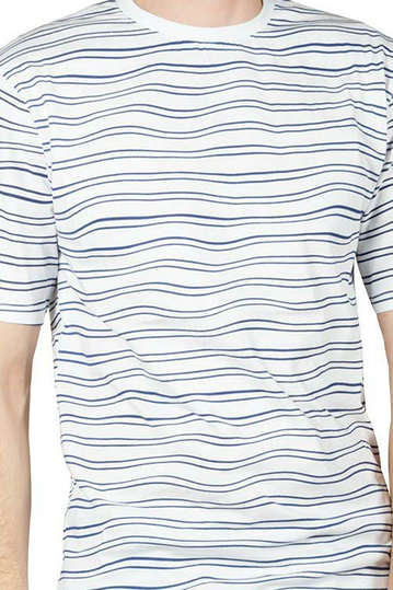 Minimum Wilson ριγέ t-shirt λευκό-μπλε