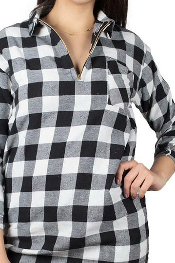 Daisy Street shirt dress with pocket in check
