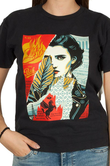 Obey Wrong path box tee off black