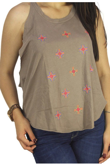 Obey women's tank Sun bloom in dusty canteen