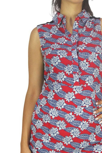 Paramita Bernardi αμάνικο σεμιζιέ φόρεμα