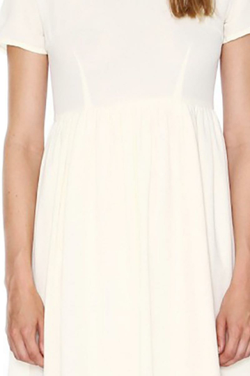 Pepaloves short sleeve skater dress cream