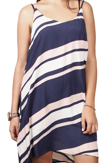 Soft Rebels Avery ριγέ μπλε τιραντέ φόρεμα