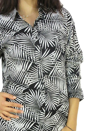 Soft Rebels longline πουκάμισο Louisa ασπρόμαυρο