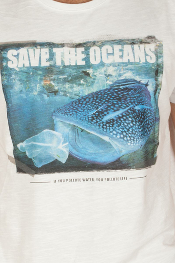 Sublevel T-shirt Save The Oceans White
