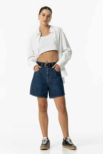 Tiffosi High Waist Mom Fit Denim Shorts