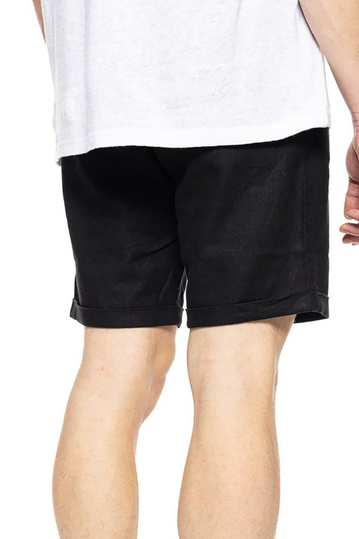 Splendid λινή βερμούδα μαύρη