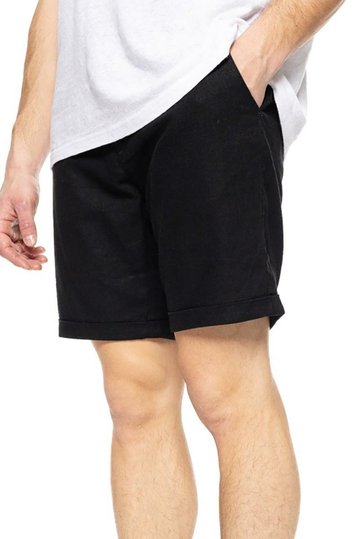 Splendid λινή βερμούδα μαύρη