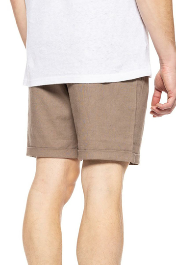 Splendid λινή βερμούδα fango