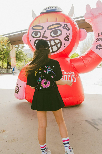 American Socks Unisex T-shirt Cupcake Black