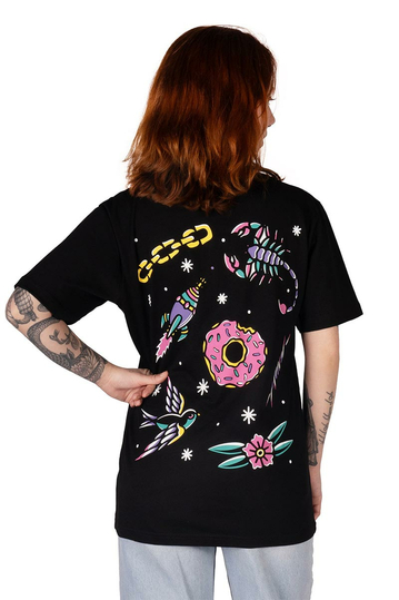 American Socks Unisex T-shirt Cupcake Black