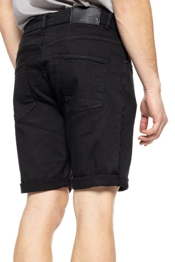 Biston denim βερμούδα μαύρη