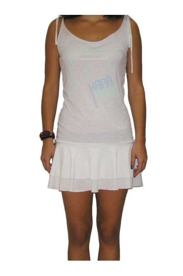 Kanabeach mini strap dress in white